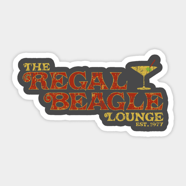 the regal beagle lounge 1977 Sticker by vender